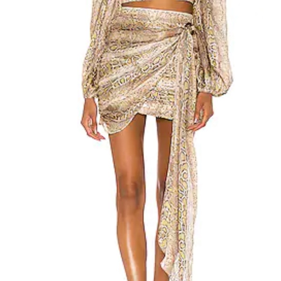 ROCOCO SAND Rhea Mini Skirt set in Snake Multi - Picture 10 of 16